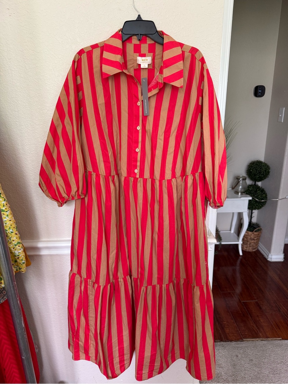 The Bettina Tiered Shirt Dress Maeve by Anthropologie 2X - Picture 3 of 16